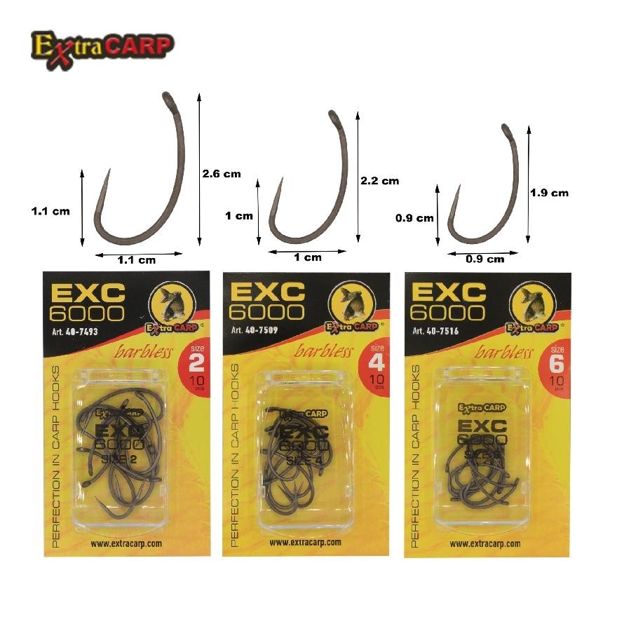 Sazan%20İğnesi%20Extracarp%20Hooks%20Exc%206000%202%20No%2010’Lu%20Paket