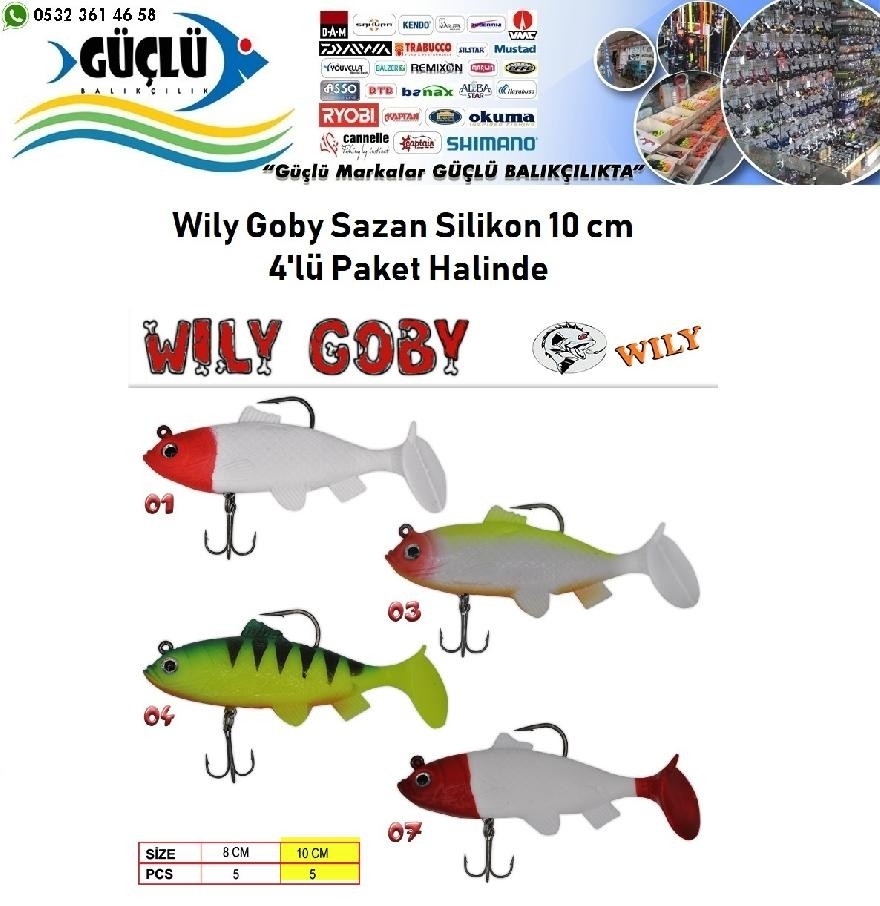 Sazan%20Silikonu%2010%20Cm%20Wily%20Goby%204’Lü%20Paket%20Halinde%20Renk:1