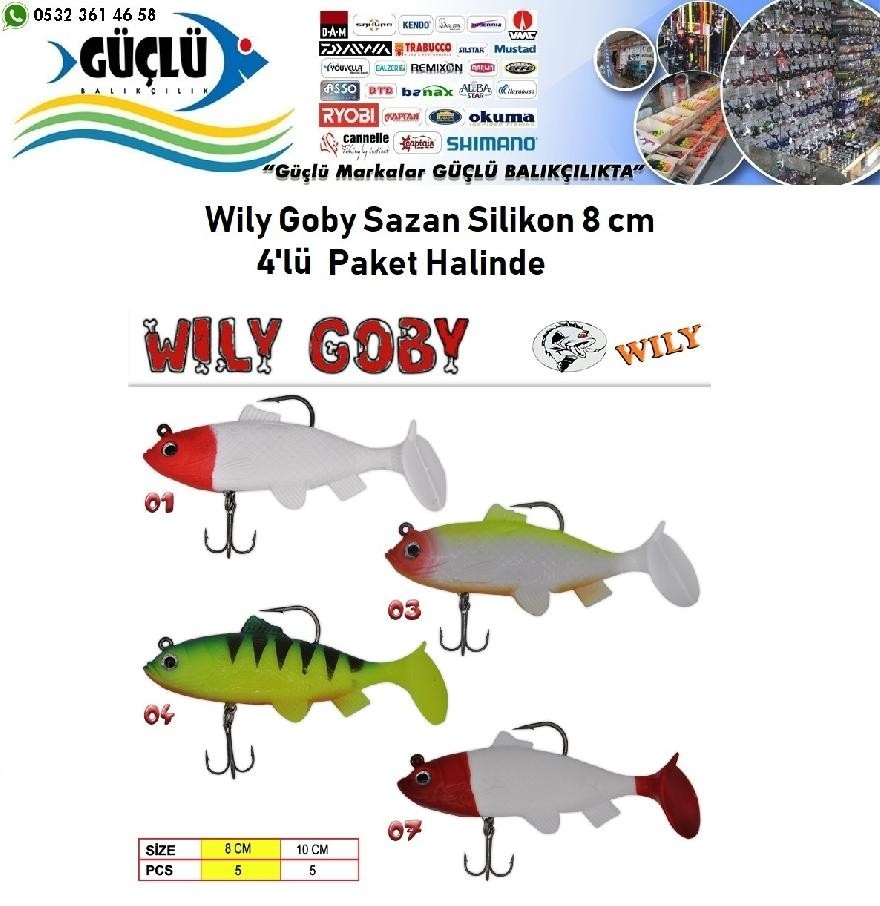 Sazan%20Silikonu%208%20Cm%20Wily%20Goby%205%20Li%20Paket%20Halinde%20Renk:7