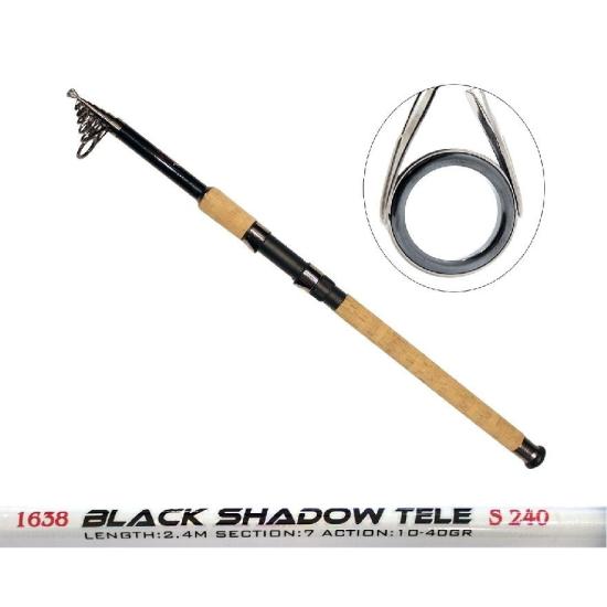 Captain 1638 Black Shadow Tele Spin Kamış 240Cm 10-40Gr Atar