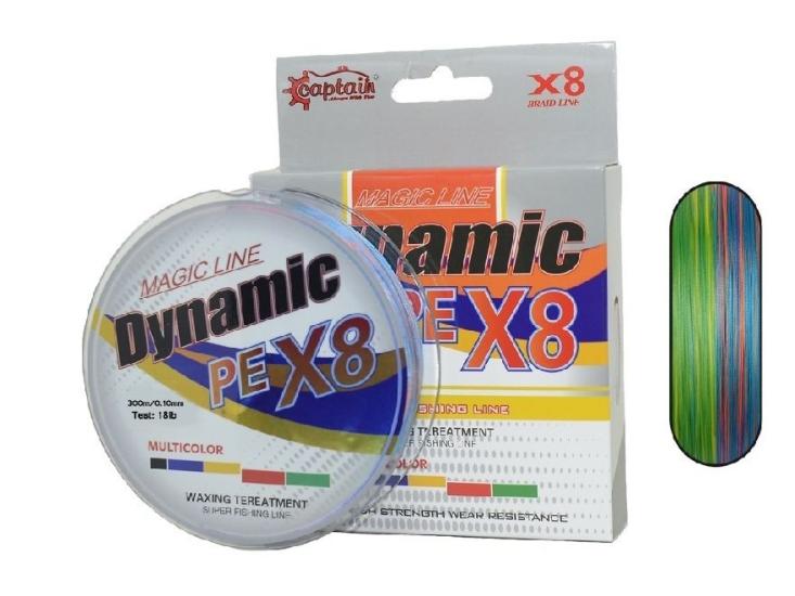 Captain Dynamic Pe 8X Örgü İpi Misina 0,14Mm 300Mt Multi Color