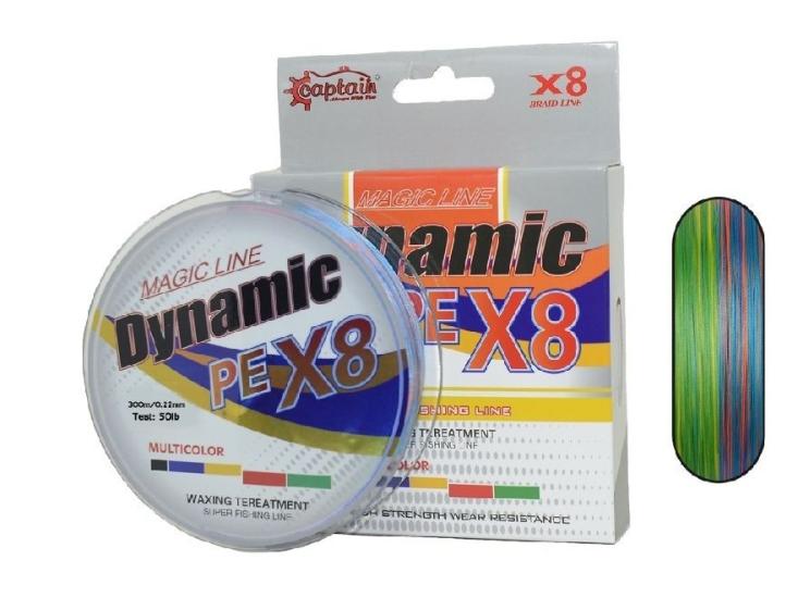 Captain Dynamic Pe 8X Örgü İpi Misina 0,22Mm 300Mt Multi Color