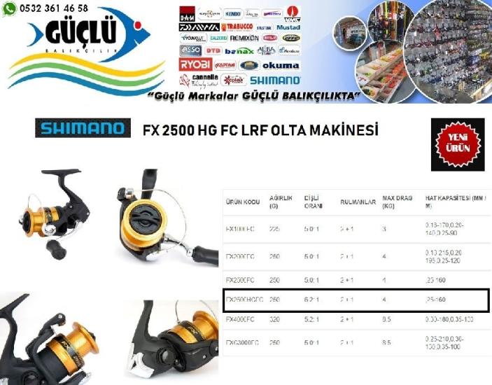 Lrf Makinesi Shimano Fx 2500 Hg Fc Yeni Ürün