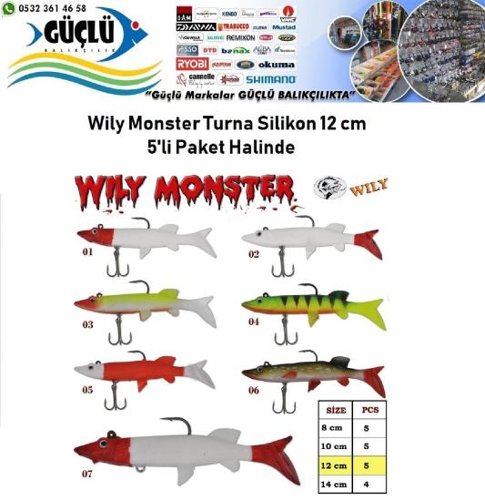 Turna Silikonu 12 Cm Wily Monster 5’Li Paket Renk:5