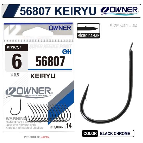 Owner 56807 Keıryu Bc Siyah Olta İğnesi No:10