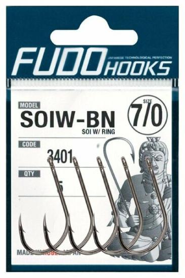 Fudo 3400 SOI W/RING 4/0 NIKEL 9PCS