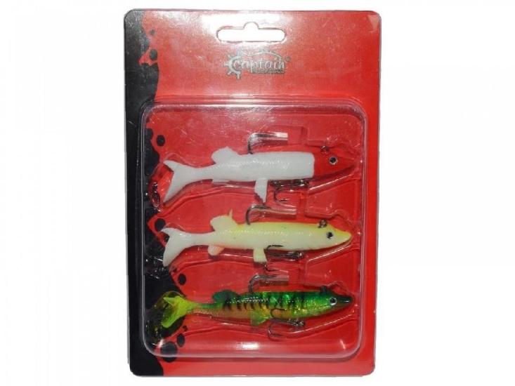 Captain 3068 Pluse Soft 10Cm Turna Silikonu 3’Lü Mix Set Suni Yem