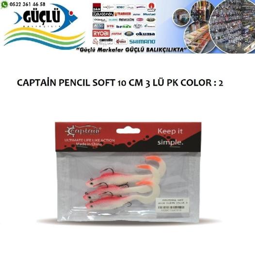 Levrek Turna Silikonu Captaın Pencıl Soft 10 Cm 3 Lü Pk Renk : 2