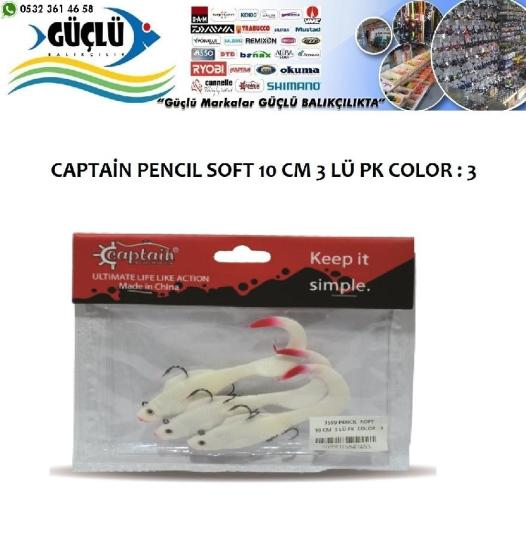 Levrek Turna Silikonu Captaın Pencıl Soft 10 Cm 3 Lü Pk Renk : 3