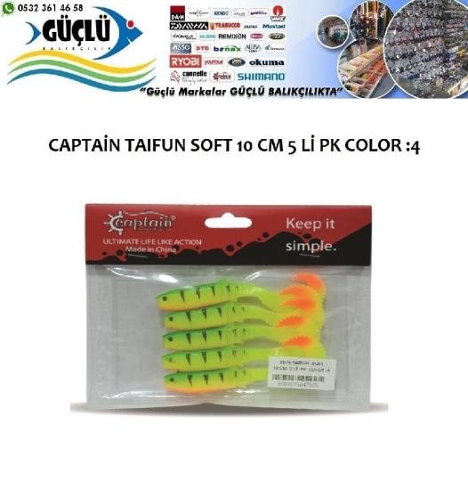 Levrek Turna Silikonu Captaın Taıfun Soft 10 Cm 5 Li Pk Renk :4