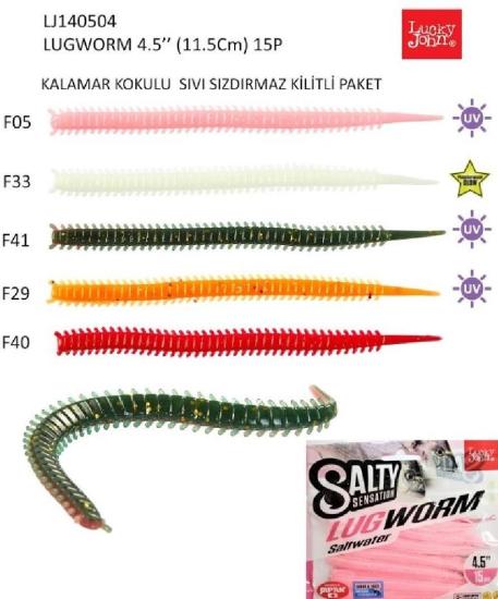 Lrf Silikonu Luckyjohn Lugworm 11,5Cm Kokulu 15’Li Pk Renk:F05