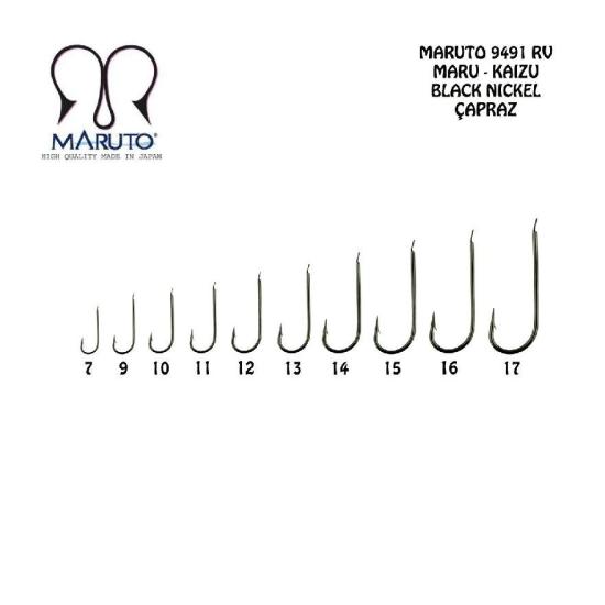 Maruto 9491 Rv Siyah Çapraz Olta İğnesi İğne No:16