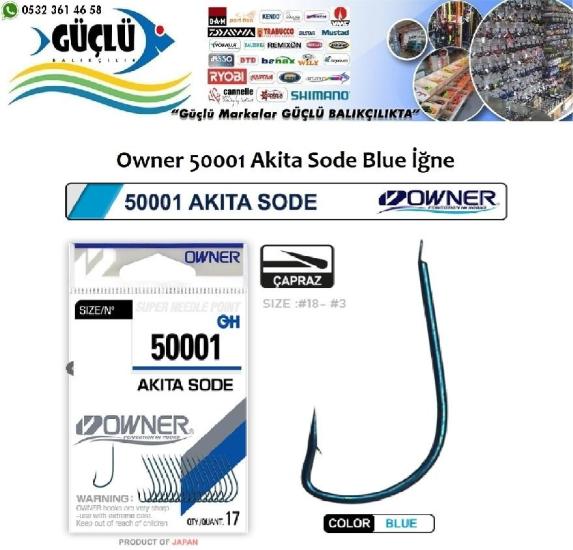 Mavi Çapraz Olta İğnesi Owner 50001 Akita Sode No:10