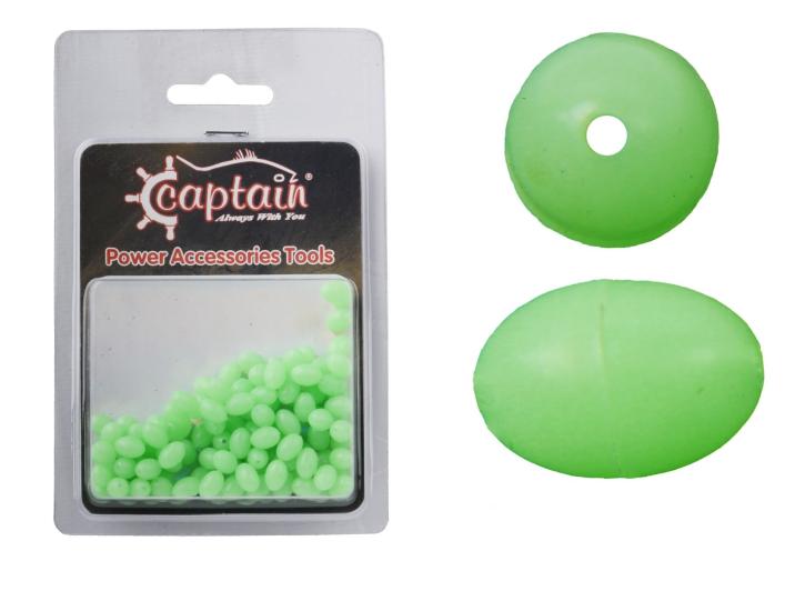 Captain 7614 Oval Glowlu Takım Boncuğu 7mm 100 lü Paket