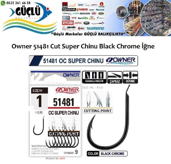 Owner 51481 Cut Super Chinu Black Chrome İğne No:1