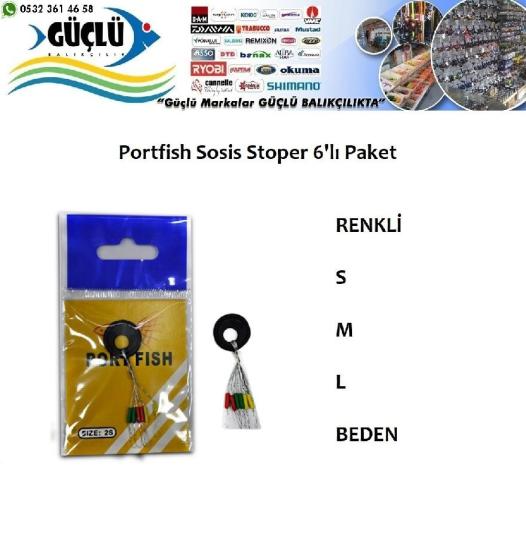 Renkli Sosis Stoper 6!Lı Paket Portfish S Beden